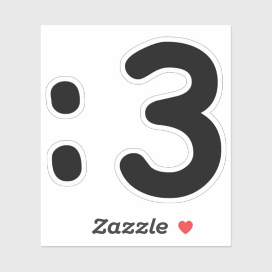 猫顔絵文字:3 シール (シート)