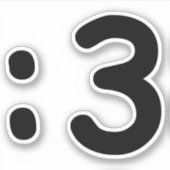 猫顔絵文字:3 シール (正面)