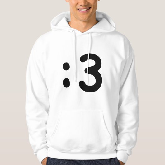 猫顔絵文字：3 パーカ (正面)