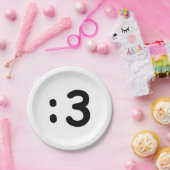 猫顔絵文字:3 ペーパープレート (パーティー)