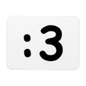 猫顔絵文字：3 マグネット (横)