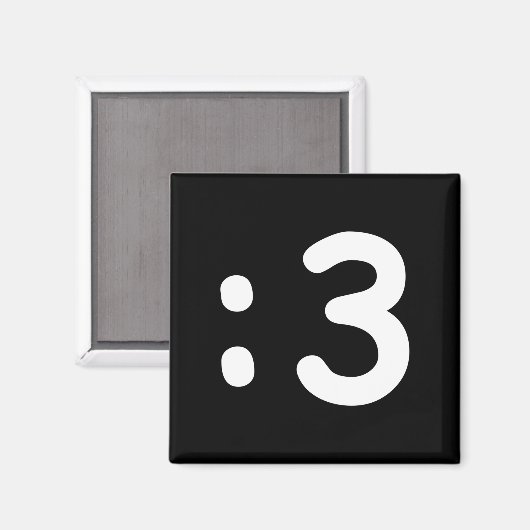 猫顔絵文字：3 マグネット (正面/裏面)