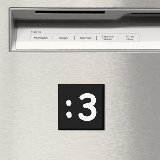 猫顔絵文字：3 マグネット (インサイチュ (食洗機))