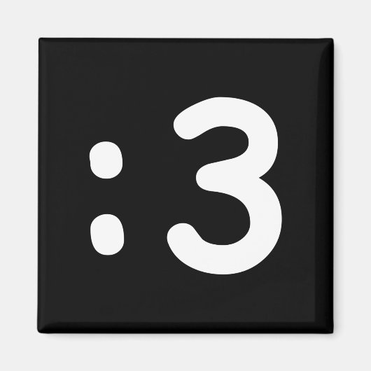 猫顔絵文字:3 マグネット (正面)