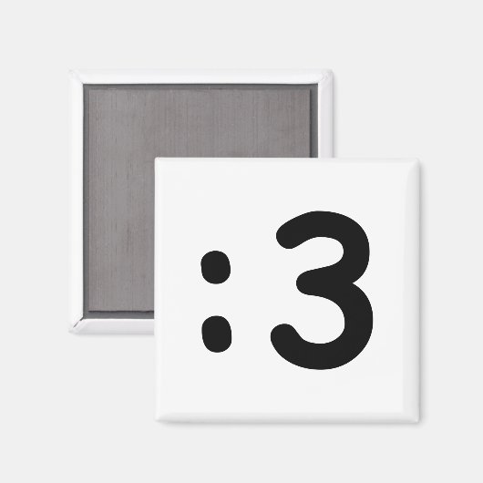 猫顔絵文字:3 マグネット (正面/裏面)