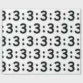 猫顔絵文字：3 ラッピングペーパー (フラット)