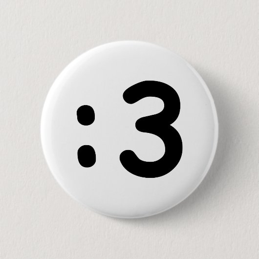 猫顔絵文字：3 缶バッジ (正面)