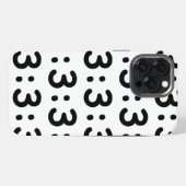 猫顔絵文字:3 iPhoneケース (裏面横)