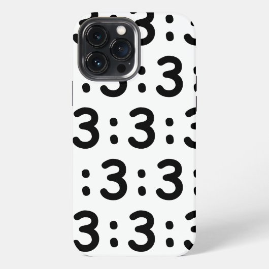 猫顔絵文字:3 iPhoneケース (裏面)