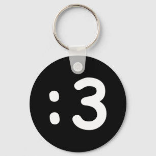 猫顔絵文字：3 Keychain キーホルダー