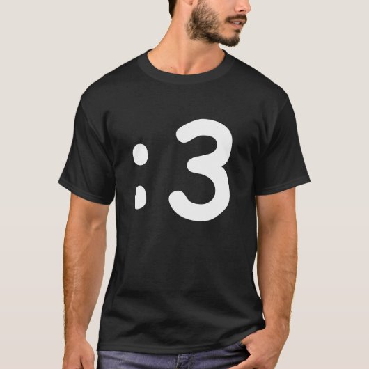 猫顔絵文字:3 Tシャツ (正面)