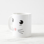 猫顔線スケッチ コーヒーマグカップ (正面左)