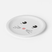 猫顔線スケッチ ペーパープレート (アングル)