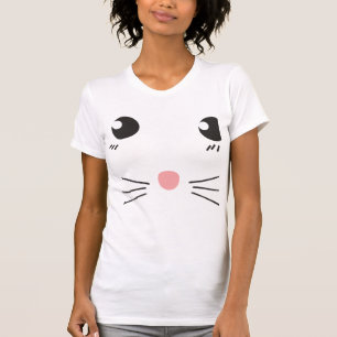 猫顔線スケッチ Tシャツ