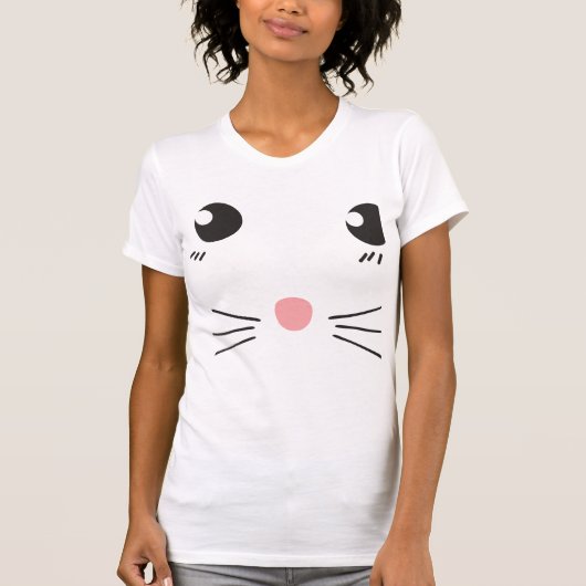 猫顔線スケッチ Tシャツ (正面)
