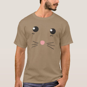 猫顔線スケッチ Tシャツ