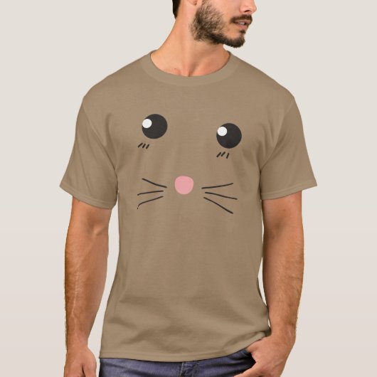 猫顔線スケッチ Tシャツ (正面)