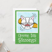 猫顔野球開幕日恵み カード (正面/裏面インサイチュ)