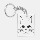 猫顔 キーホルダー (正面左)