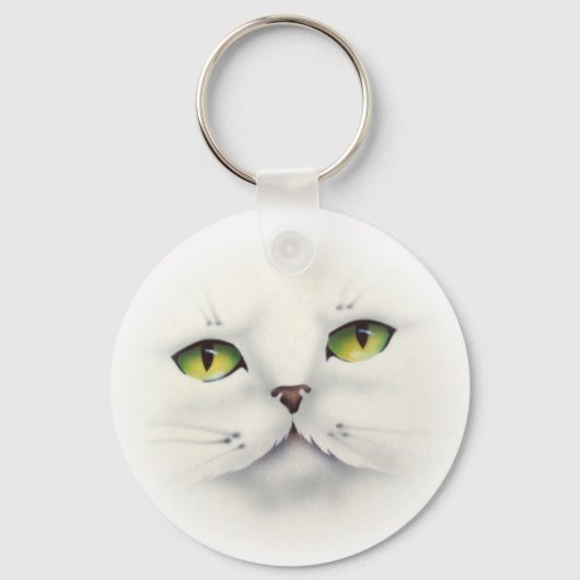 猫顔 キーホルダー (正面)