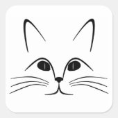 猫顔 スクエアシール (正面)