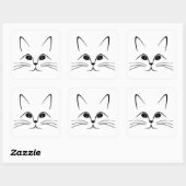 猫顔 スクエアシール (シート)