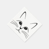 猫顔 スタンダードカクテルナプキン (角)