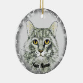 猫顔 セラミックオーナメント (右)