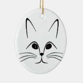 猫顔 セラミックオーナメント (右)