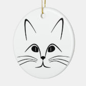 猫顔 セラミックオーナメント (左)