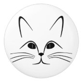 猫顔 セラミックノブ (正面)