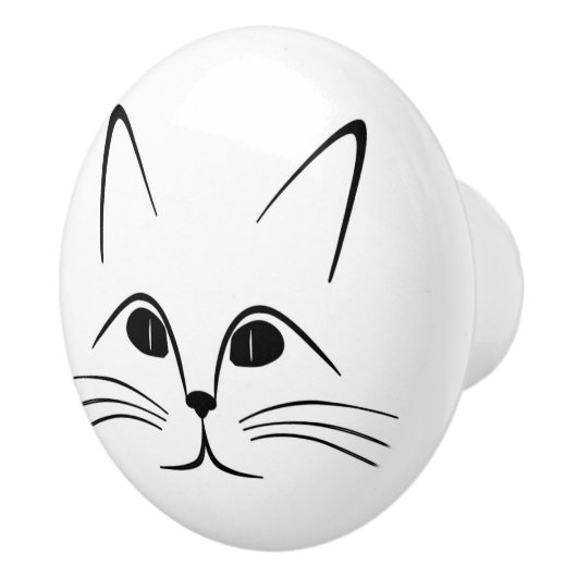 猫顔 セラミックノブ (右)