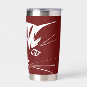 猫顔 パーソナライズされた 保温保冷タンブラー (左面)