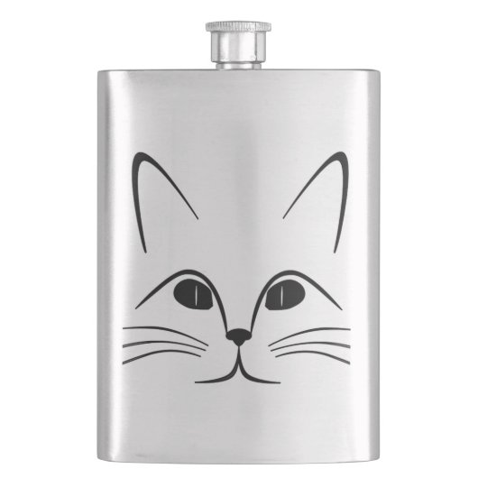 猫顔 フラスク (正面)
