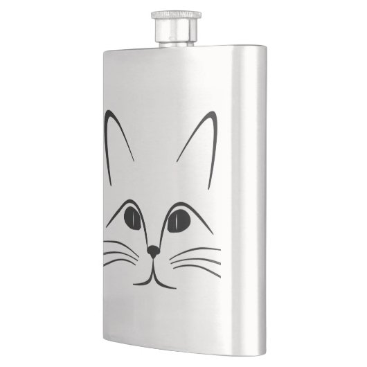 猫顔 フラスク (左)