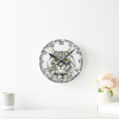 猫顔 ラウンド壁時計 (ホーム)