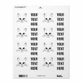 猫顔 ラベル (フルシート)