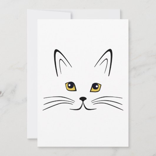 猫顔 招待状 (正面)