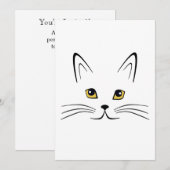 猫顔 招待状 (正面/裏面)