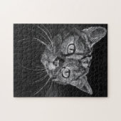 猫顔... 11 x 14インチ落ち着きチャレンジパズル ジグソーパズル (横)