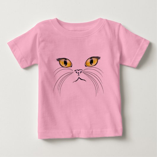 猫顔Tシャツ ベビーTシャツ (正面)