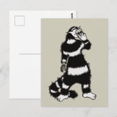 猫風変わりスカル仮面ゴシッお洒落ク ポストカード (正面/裏面)