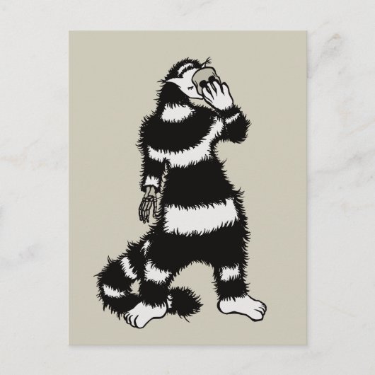 猫風変わりスカル仮面ゴシッお洒落ク ポストカード (正面)