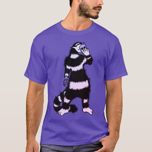 猫風変わりスカル仮面ゴシッお洒落ク Tシャツ (正面)