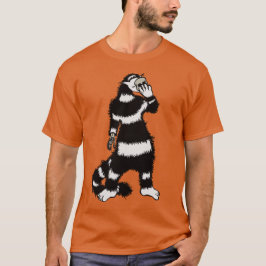 猫風変わりスカル仮面ゴシッお洒落ク Tシャツ