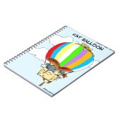 猫飛んでいるのおもしろい漫画 ノートブック (左側)