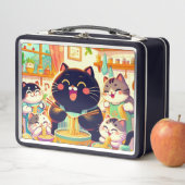 猫食べの麺スープ メタルランチボックス (インサイチュ)