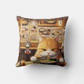 猫食べラーメンv1 クッション (裏面)