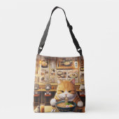 猫食べラーメンv1 クロスボディバッグ (裏面)