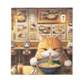 猫食べラーメンv1 ノートパッド (正面)
